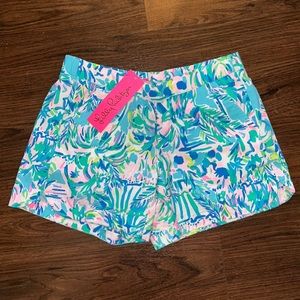 Lilly Pulitzer NWT Ocean View Shorts, Blue Ibiza